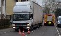 Pklemm Fahrer ueberrollt vom eigenen LKW Verstorben Koeln Dellbrueck Paffratherstr Walterstr P10